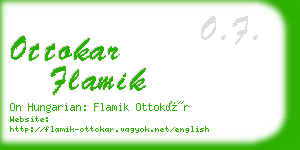 ottokar flamik business card